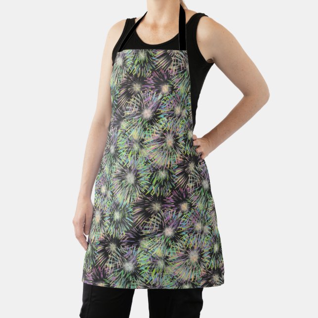 Colorful Fireworks Pattern Apron (Insitu)
