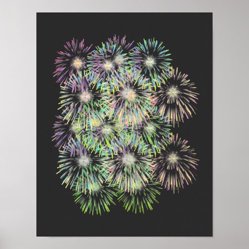 Colorful Fireworks   Poster