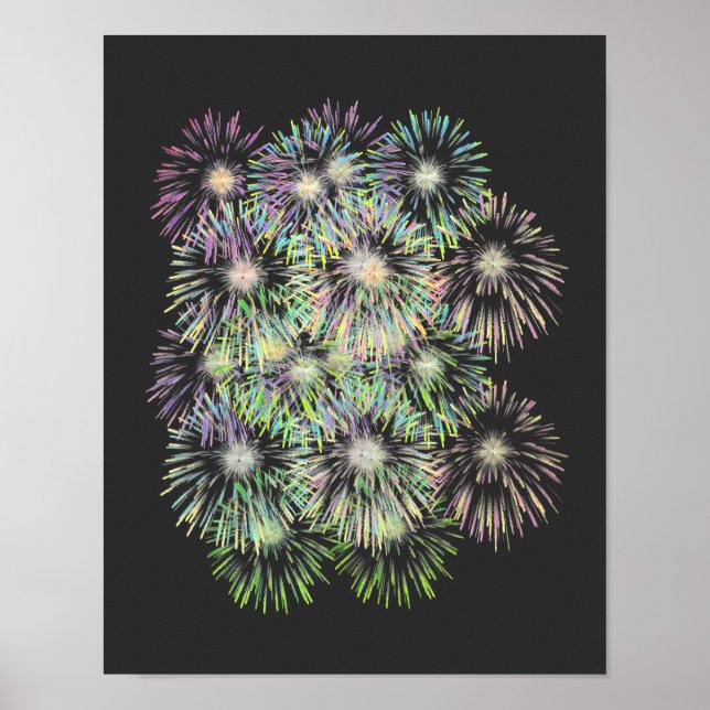 Colorful Fireworks   Poster (Front)