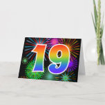 [ Thumbnail: Colorful Fireworks + Rainbow Pattern "19" Event # Card ]