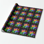 [ Thumbnail: Colorful Fireworks + Rainbow Pattern "2" Event # Wrapping Paper ]