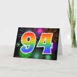 [ Thumbnail: Colorful Fireworks + Rainbow Pattern "94" Event # Card ]
