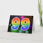 [ Thumbnail: Colorful Fireworks + Rainbow Pattern "99" Event # Card ]