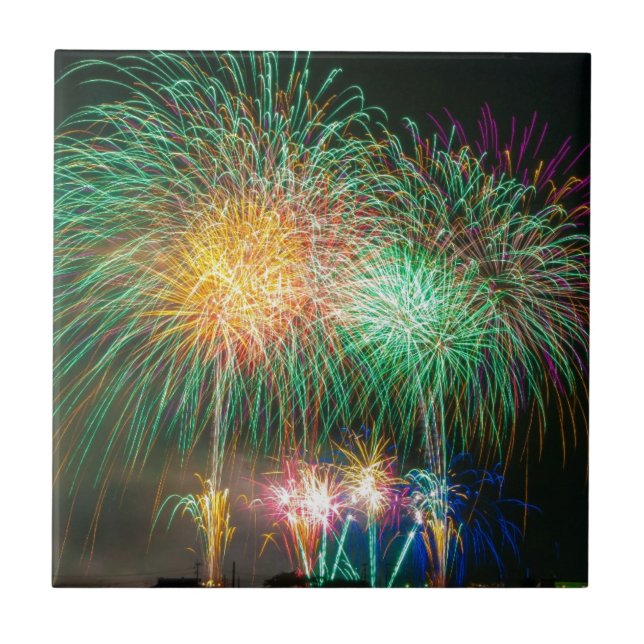 Colorful fireworks tile (Front)
