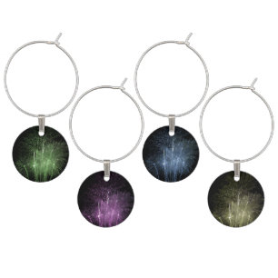 Colorful Fireworks Wine Charm Set