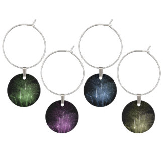 Colorful Fireworks Wine Charm Set