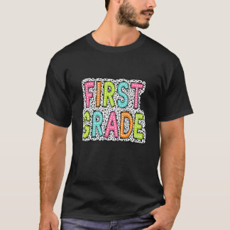 Colorful First Grade Teacher Appreciation T-Shirt