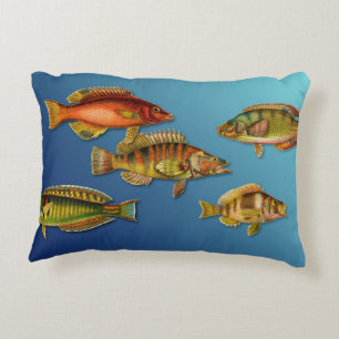 Colorful Fish Accent Pillow