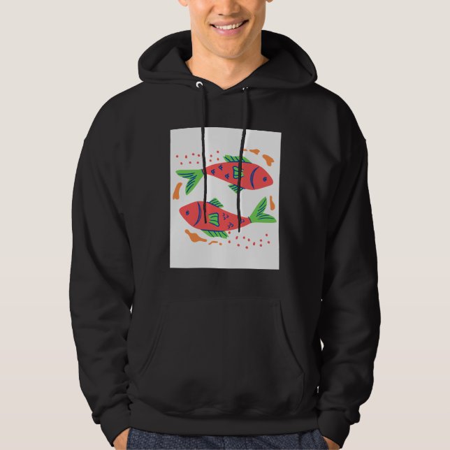 Colorful Fish Art Hoodie (Front)