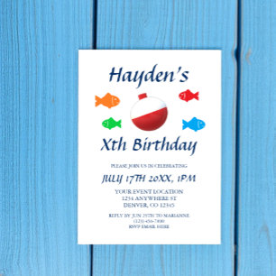 Colorful Fish Birthday Invitation