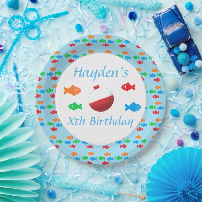 Colorful Fish Birthday Paper Plate (Party)