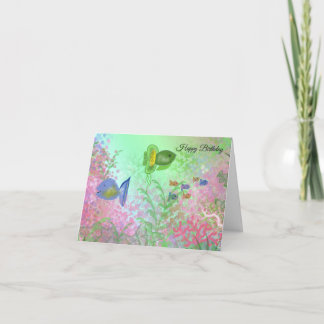 Colorful Fish Birthday Wishes Card