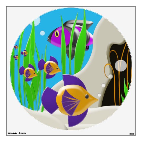 Colorful Fish Bowl Underwater Wall Decal