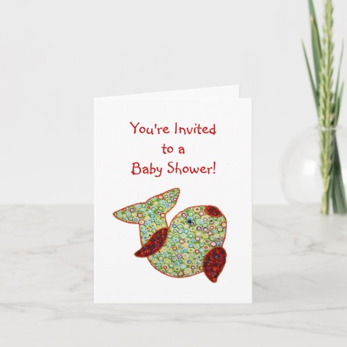 Colorful Fish Bright Baby Shower Invitation Card
