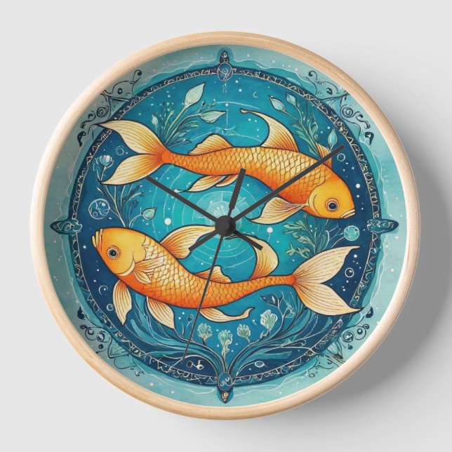 Colorful fish clock (Front)