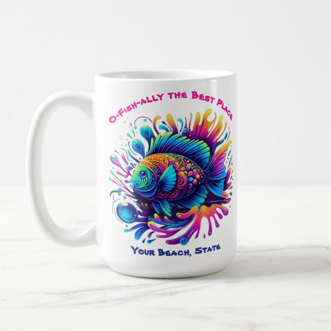 Colorful Fish Coffee Mug (Left)