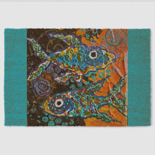 Colorful Fish Coir Mat