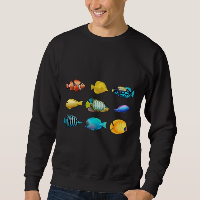 Colorful Fish Collection Sweatshirt (Front)