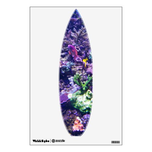 Colorful Fish Coral Reef Surfboard Wall Decal