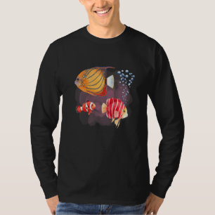 Colorful Fish Deep Ocean Creatures and Rift Life  T-Shirt