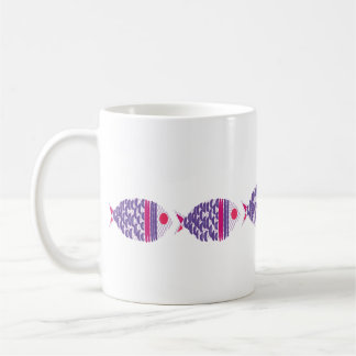 Colorful Fish Family Preppy Coastal Coffee Mug