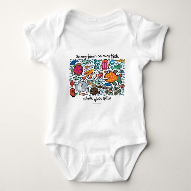 Colorful Fish Friends Baby Bodysuit (Front)