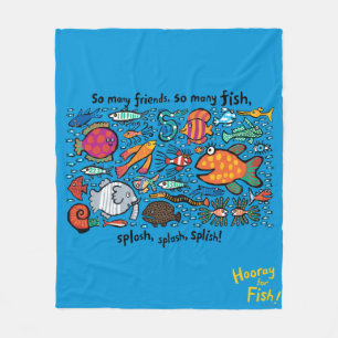 Colorful Fish Friends Fleece Blanket