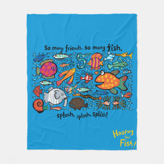 Colorful Fish Friends Fleece Blanket