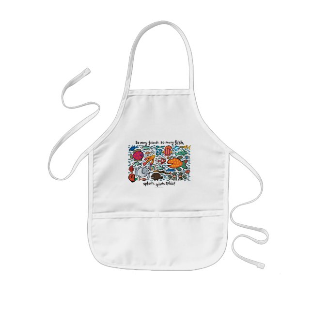 Colorful Fish Friends Kids' Apron (Front)