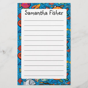 Colorful Fish Friends Stationery