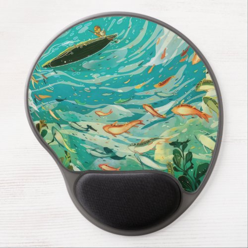colorful fish gel mouse pad