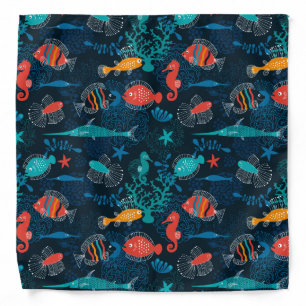 Colorful Fish in Ocean Bandana