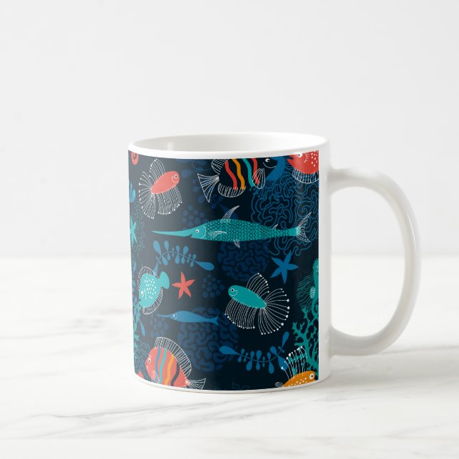 Colorful Fish in Ocean Coffee Mug (Right)