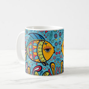 Colorful fish in the reef coffee mug