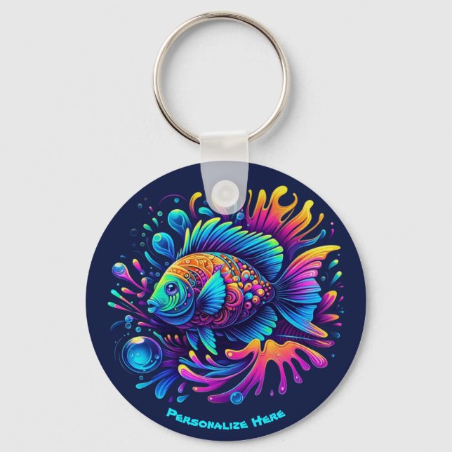 Colorful Fish Keychain (Back)