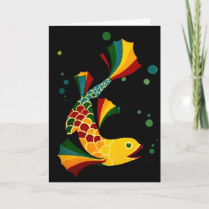 colorful fish ‘n bubbles card