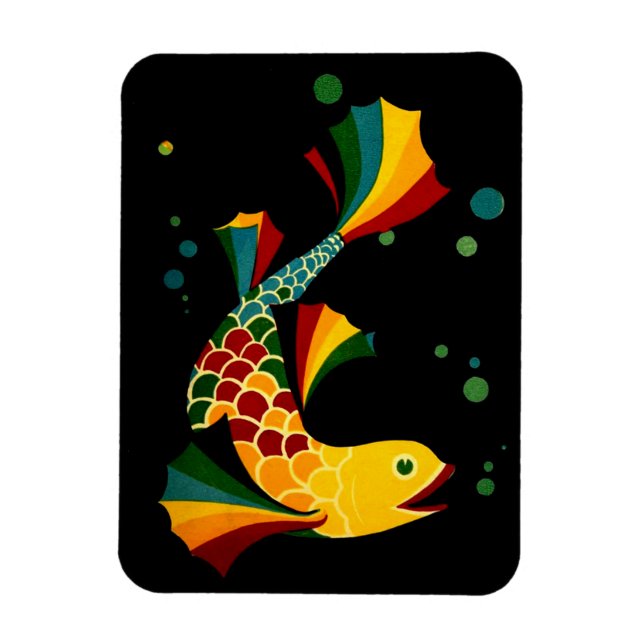 colorful fish ‘n bubbles magnet (Vertical)