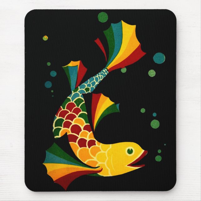 colorful fish ‘n bubbles mouse pad (Front)