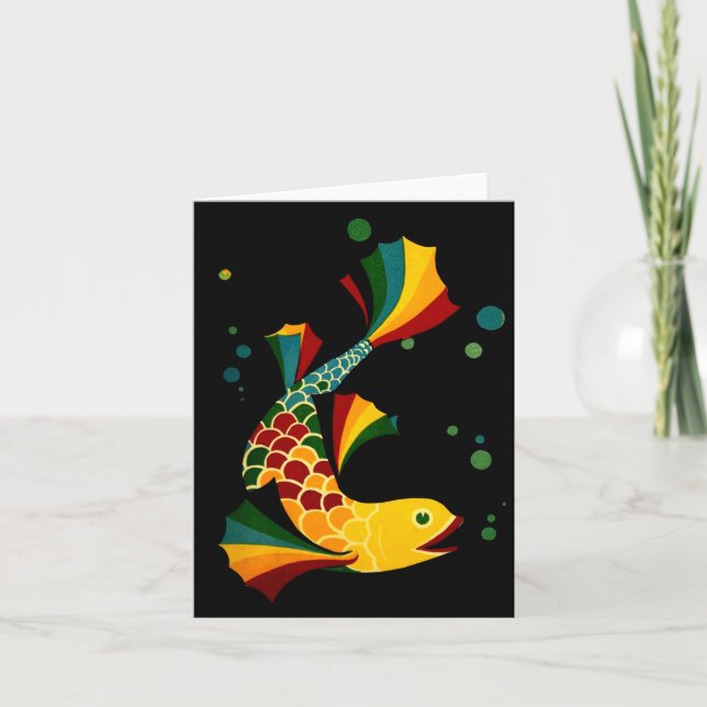 colorful fish ‘n bubbles note card (Front)