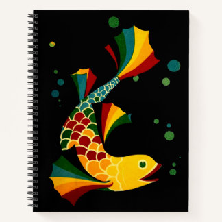 colorful fish ‘n bubbles notebook