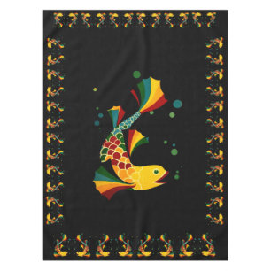colorful fish ‘n bubbles tablecloth
