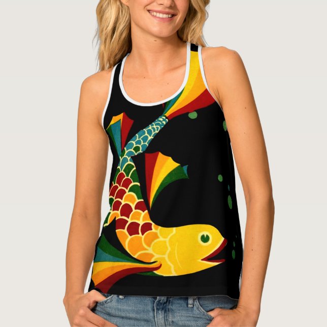 colorful fish ‘n bubbles tank top (Front)