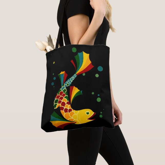  colorful fish ‘n bubbles tote bag (Close Up)
