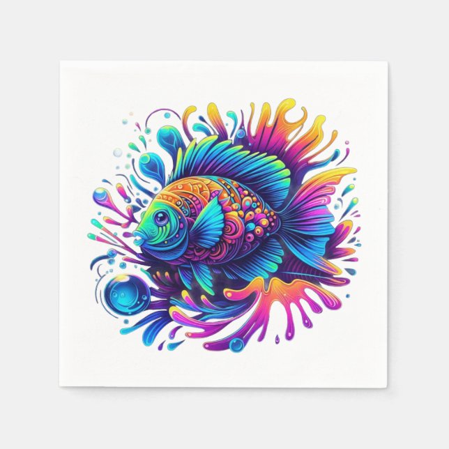 Colorful Fish Napkins (Front)