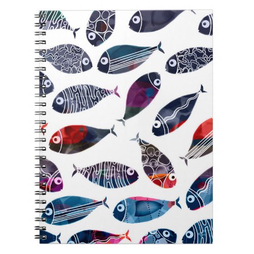 Colorful fish notebook