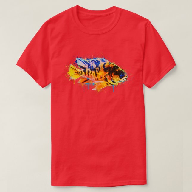 Colorful Fish Paint Brush T-Shirt (Design Front)