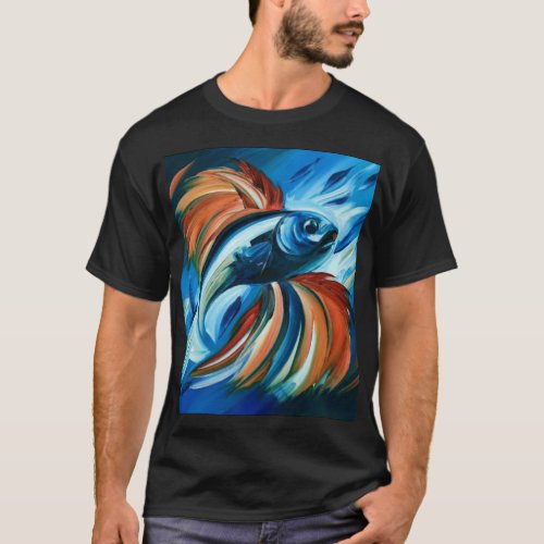 Colorful fish painting T_Shirt