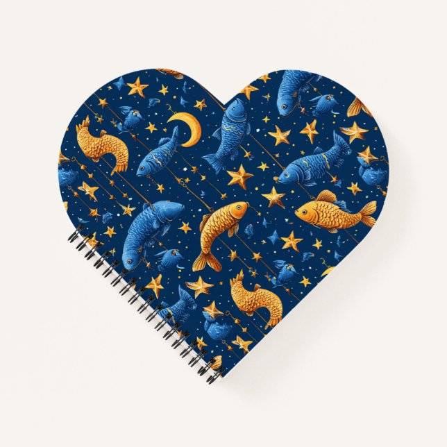 Colorful fish pattern notebook (Front)