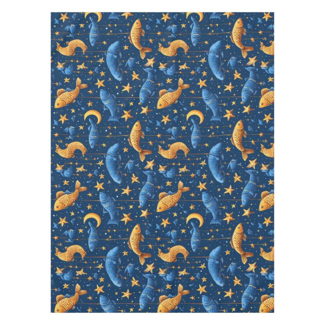 Colorful fish pattern tablecloth (Front)