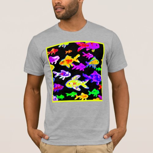 Colorful Fish Patterns Painting Art Buy Now T_Shirt